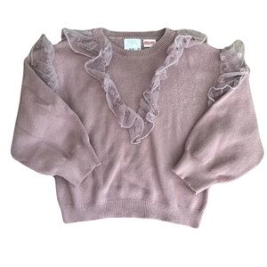 Zara Kids Pink Ruffle Sweater